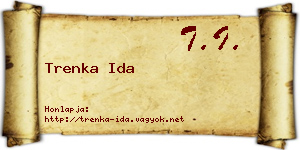 Trenka Ida névjegykártya
